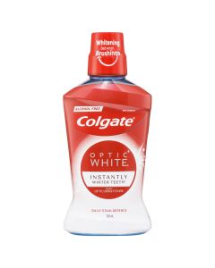 Colgate Optic White Alcohol Free Mouthwash Sparkling Fresh Mint 500mL