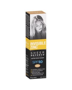 Invisible Zinc Sheer Defence Tinted Moisturiser SPF 50 Light 50g