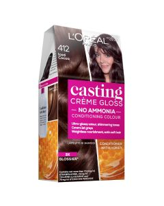 L'Oréal Paris Casting Crème Gloss Semi-Permanent Hair Colour  412 Iced Cocoa (Ammonia Free)