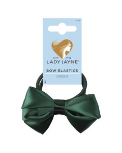Lady Jayne Bow Elastics Green 2 Pack